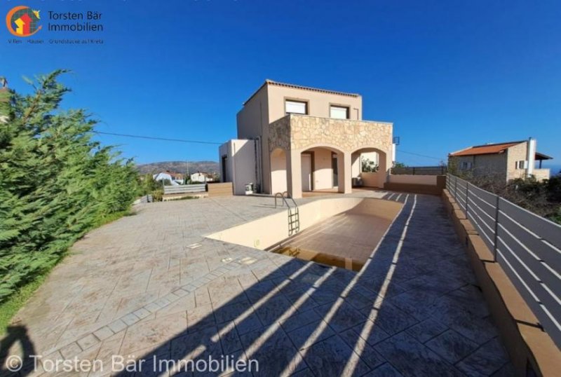 Kefalas Kreta, Kefalas, moderes Haus 3SZ 2Badez. Garage, Meerblick priv. Pool Haus kaufen